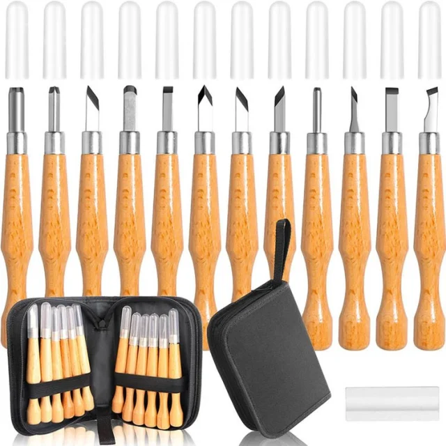 12 Sets Of Carving Knife Tools